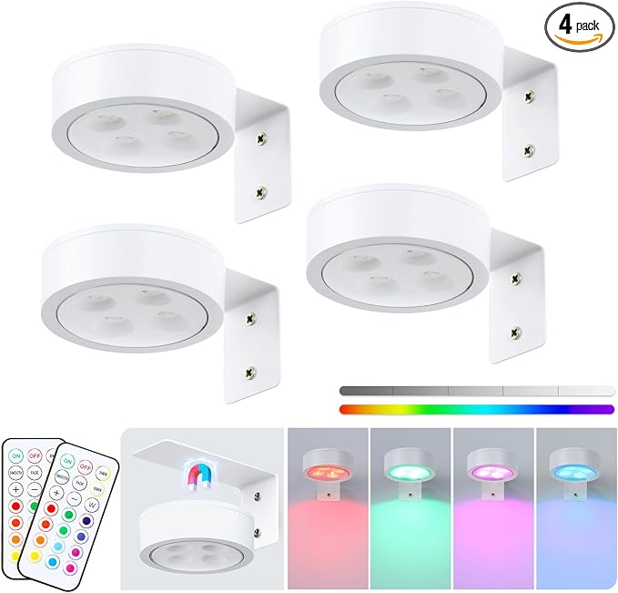 4-Pack Picture Light Battery Operated by KELUOLY