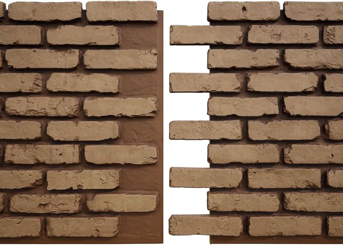 EverStone Aged Brick Faux Brick Panel, 46 7/8"W x 27"H x 1 1/4"D, Terracotta - Image 8