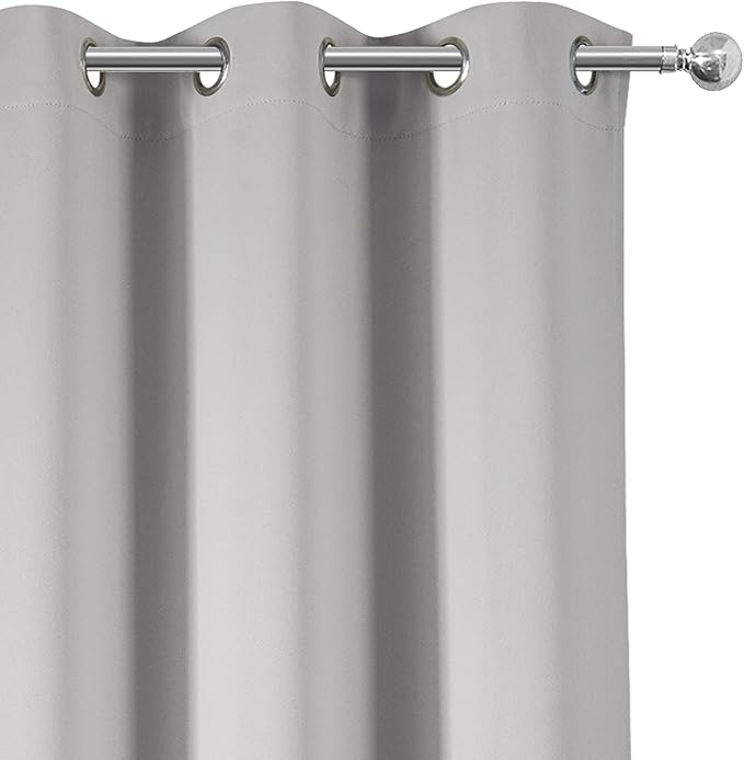 LEMOMO Light Grey Blackout Curtains 34 x 63 Inch Length/Set of 2 Curtain - Image 7