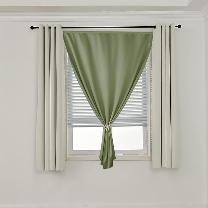 AJAZZ 100% Blackout Stick Curtain Portable Blackout Curtains Adhesive Curtains - Image 7