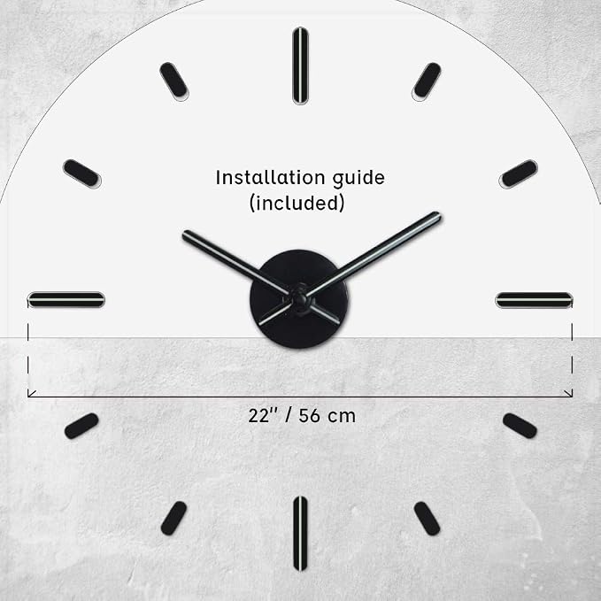 Presentime & Co Large Frameless DIY Wall Clock - Image 5