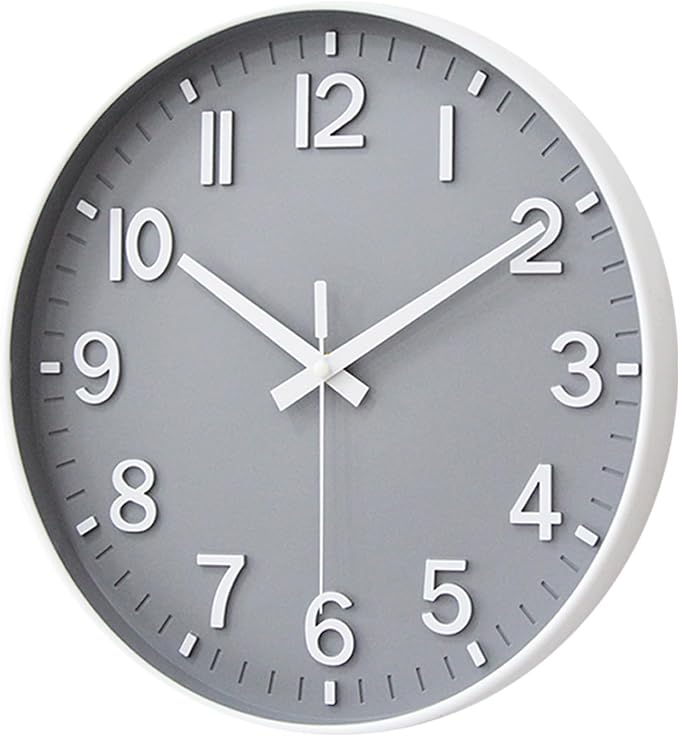 HZDHCLH Wall Clocks Battery Operated, Wall Clock Gray, 12 inch Wall Clock - Image 2