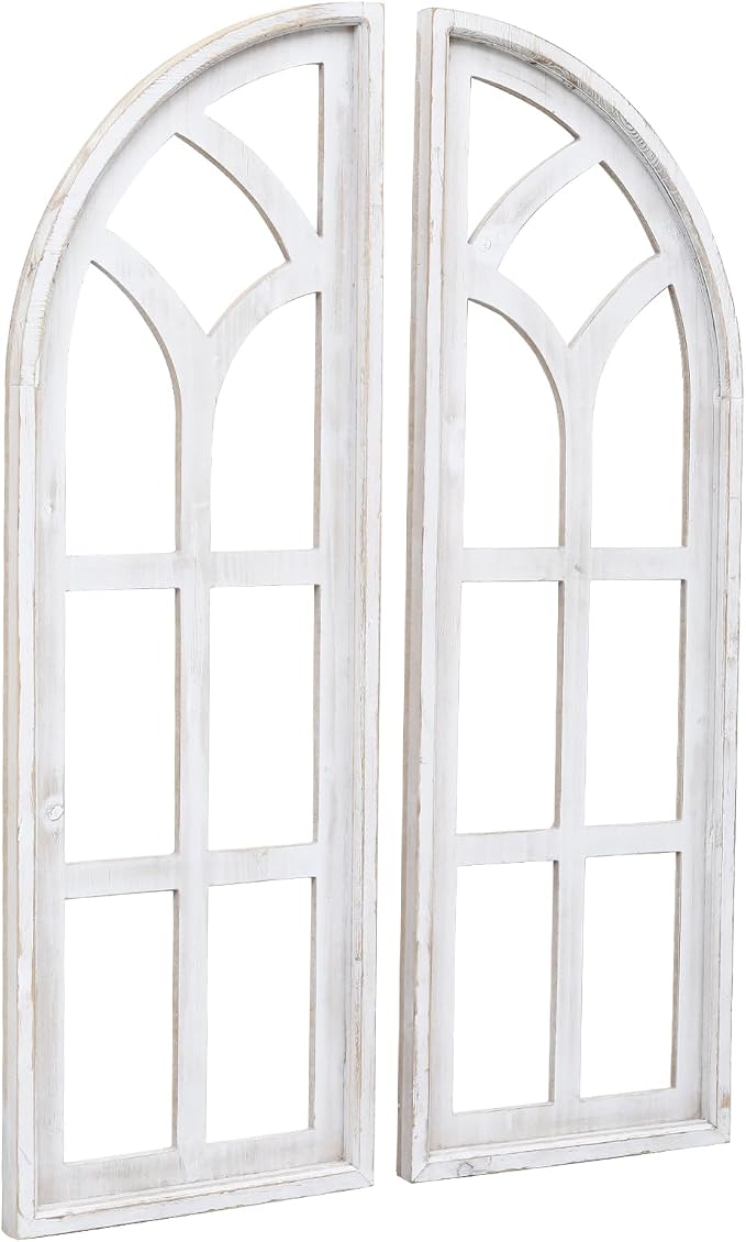 SwallowLiving Set of 2 Cathedral Arch Window Frame Wall Decor - Image 9