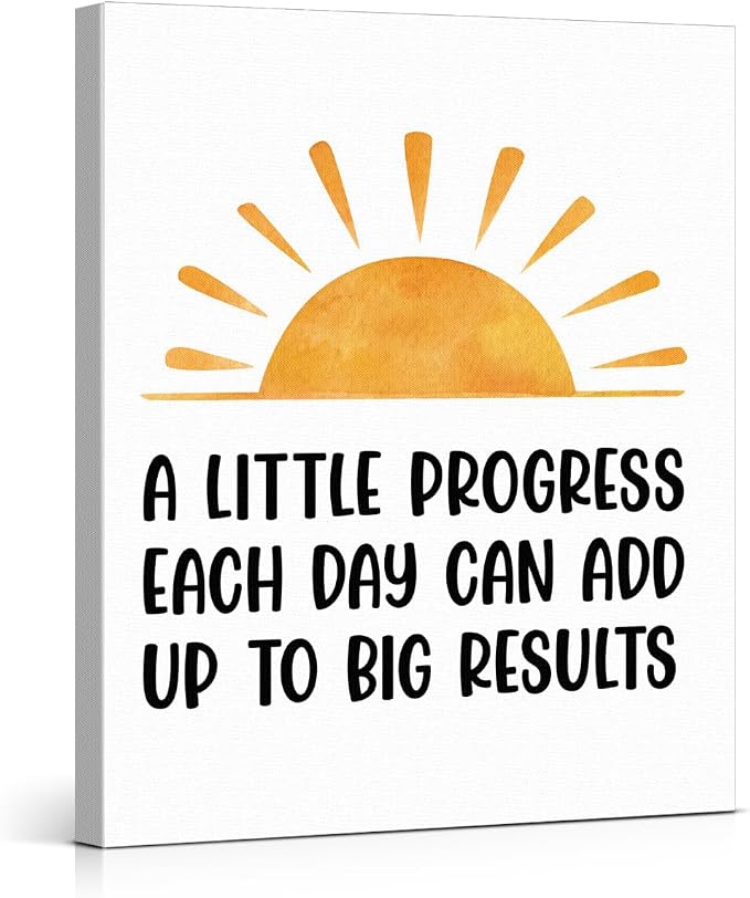 Inspirational Office Wall Art Decor, Motivational Add Up to Big Results by VAHATAN