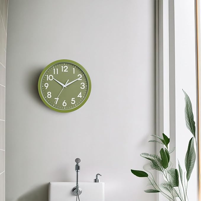 DAXSMY Wall Clock Analog 10 Inch Simple Silent Non Ticking Battery Operated - Image 7