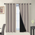 Yakamok 100% Blackout Curtains 63 Inches Long, 2 Thick Layers Heat and Full by Yakamok