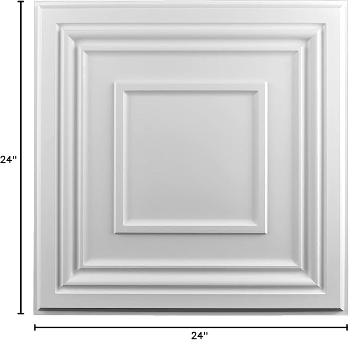 Art3d Drop Ceiling Tiles 24x24 Inch – Glue Up PVC Ceiling Tiles 2x2 Ft. - Image 6