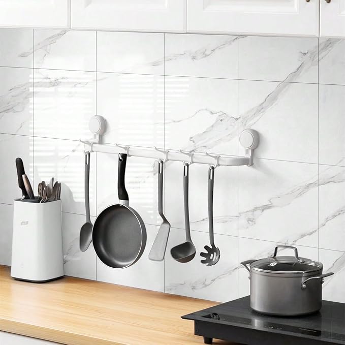 Chejiaye Thick 22pcs Marble Peel and Stick Backsplash Waterproof Washroom Wall - Image 3