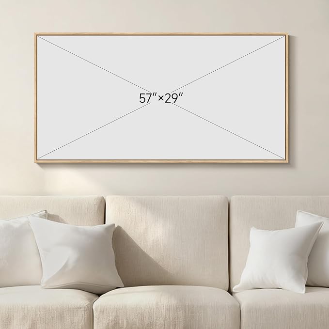 Framed Neutral Horizontal Abstract Wall Art - Image 3
