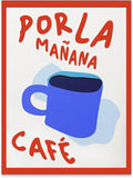 Kitchen Wall Art Por La Mañana Cafe Print Vintage Coffee Artwork Pictures by PDFI