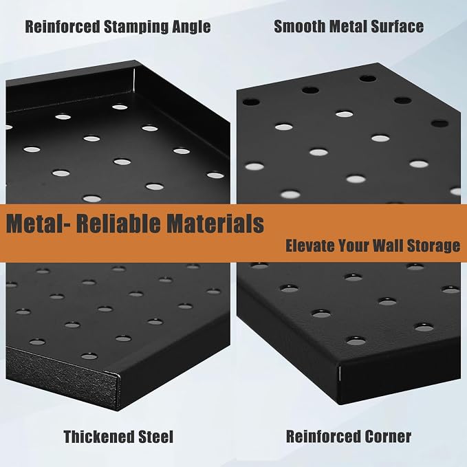 PBHEPJ 4 Pcs Metal Pegboard Panels, Heavy Duty Peg Boards - Image 6