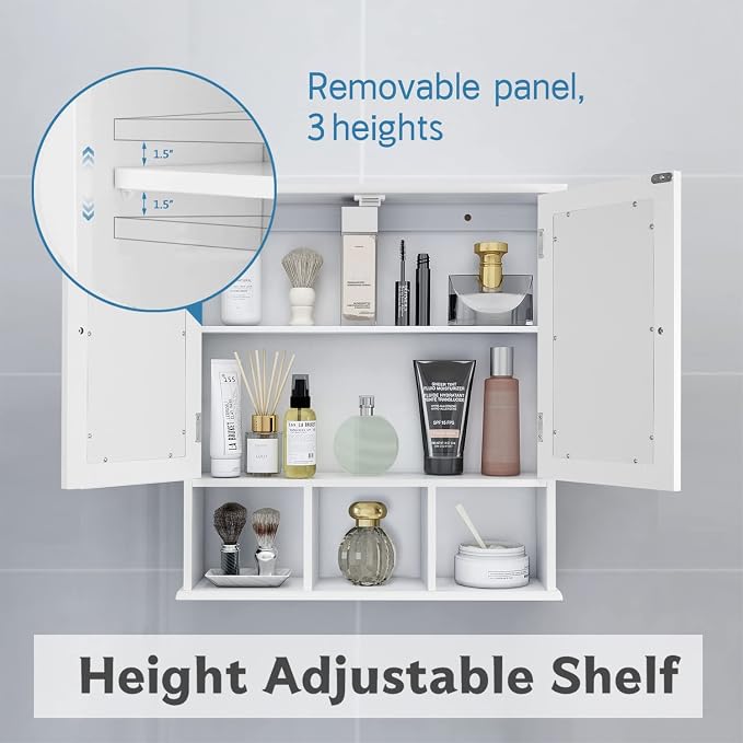 TaoHFE White Bathroom Wall Cabinet - Image 8