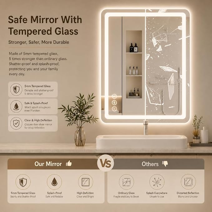 30" x 36" Led Bathroom Mirror - Image 7