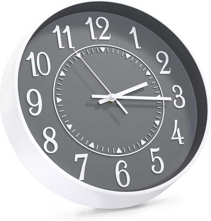 Wall Clock Modern Non-Ticking Battery Operated Silent Wall Clocks Simple Style - Image 2