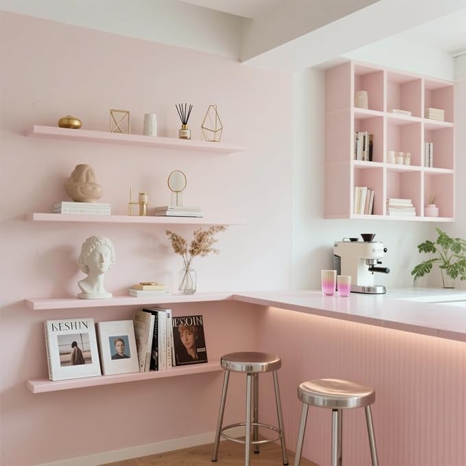 Yancorp 16"x394" Matte Pink Contact Papaer Peel and Stick Wallpaper Vinyl Wrap - Image 4