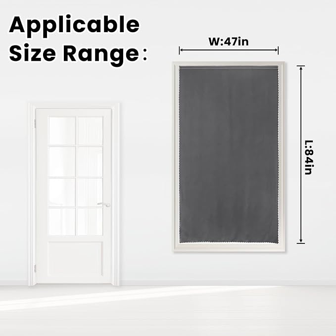 Magic Tape Blackout Curtains for Bedroom No Drillng Self Adhesive Curtains No - Image 7