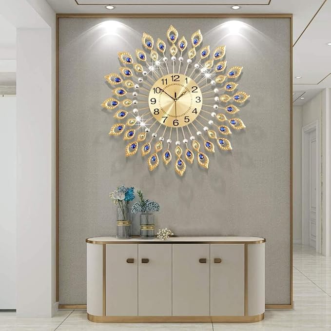 26.4 Inch Gold Large Wall Clock - Image 4