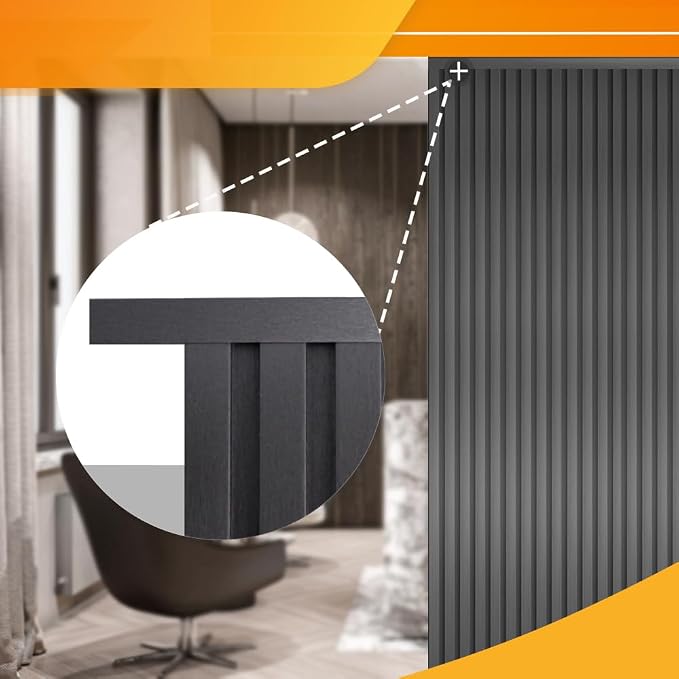 OUZUGIE 8-Pack 57 Inches, WPC Slat Wall Panel Trim, Corner Guard - Image 4