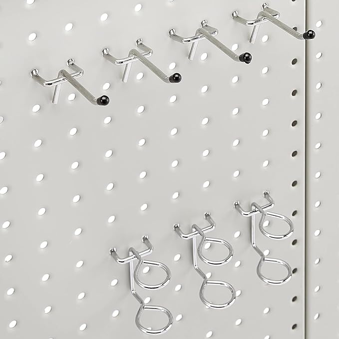Amazon Basics Rectangular Metal Pegboard Wall Organizer, Tool Storage - Image 3