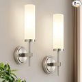 Wall Sconces Set of Two, Brushed Nickel Bathroom Sconces by Bathroomlightfixtures
