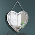 DMDFIRST Crystal Crush Diamond Heart Shaped Silver Mirror by DMDFIRST