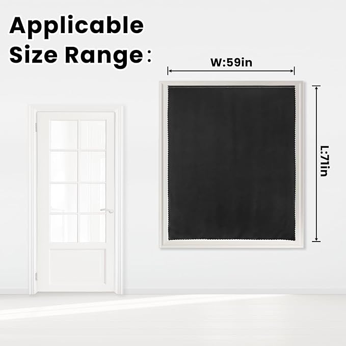 Adhesive Blackout Curtains- Self Stick Shades Window Blinds Curtains No Rod - Image 7