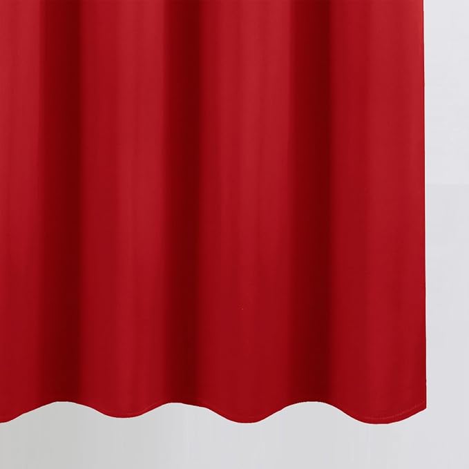 LEMOMO Blackout Curtains 52 x 90 Inch Long Bright Red Curtains Set of 2 Panels - Image 8