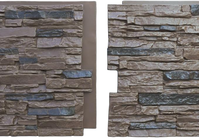 Ekena Millwork 45 3/4"W x 24 1/2"H x 1 1/4"D Canyon Ridge Stacked Stone - Image 8