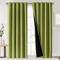 NICETOWN 100% Blackout Window Curtain Panels, Fresh Green, 2 Pieces, Cold and by NICETOWN