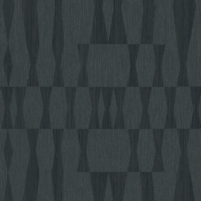 Tempaper Textured Blue Faux Grasscloth Geo Removable Peel and Stick Wallpaper by TempaperCo