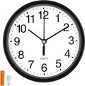 Silent Wall Clock Non Ticking, 6 Inch Wall Clocks Battery Operated, Small by EternaHora