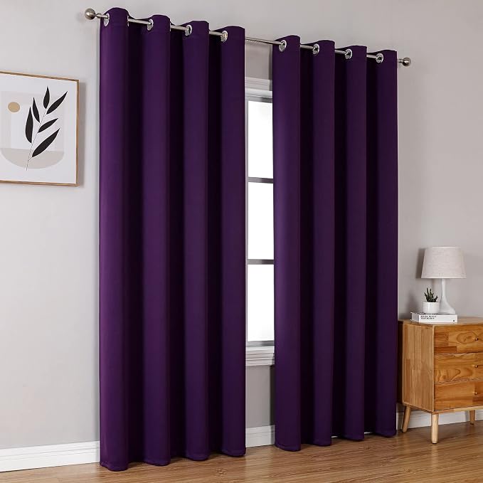 ChrisDowa Blackout Curtains 80 Inches Long 2 Panels Set - Image 6