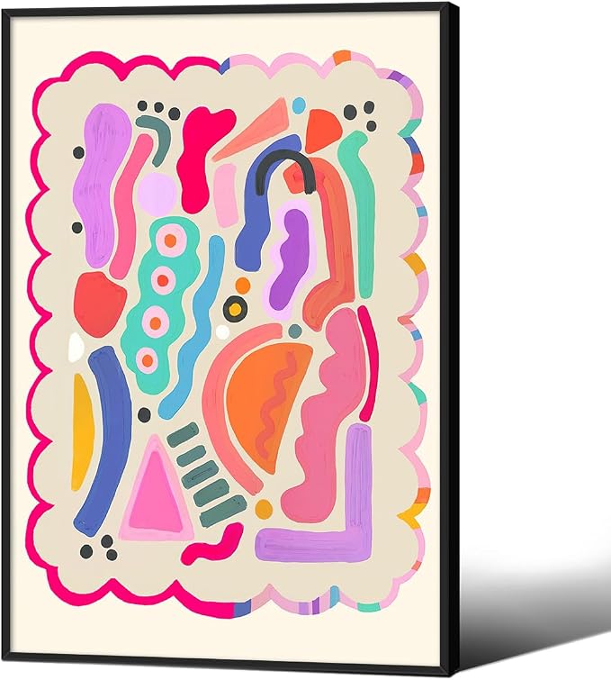 Funky Cute Kids Abstract Wall Art Trendy Bright Colorful Poster 16x24 inch by Medpol