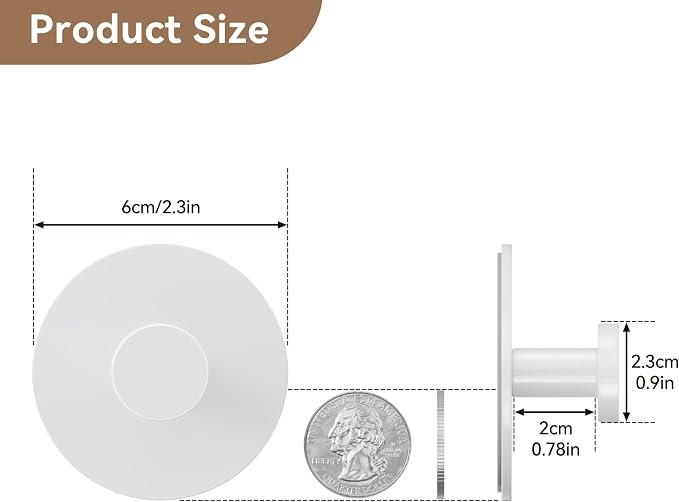 bussdis White Adhesive Wall Hook - Image 4