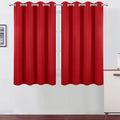 LEMOMO Blackout Curtains 66 x 54 Inch Long Bright Red Curtains Set of 2 Panels by Lemomo