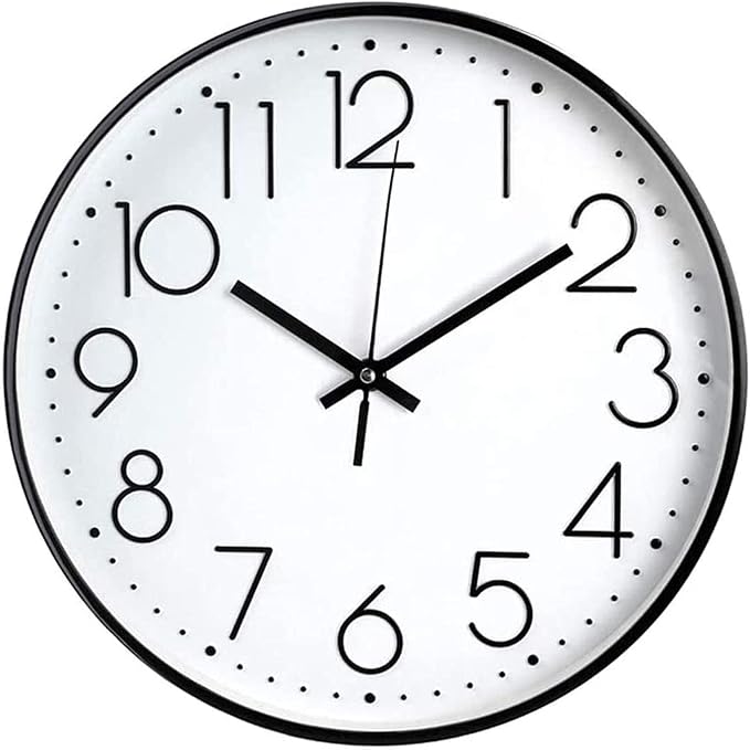 JUSTUP 8in Non-Ticking Wall Clock, Silent Battery Operated Wall Clock by Justup