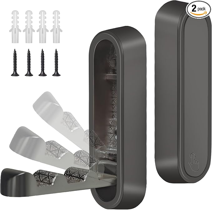 2PCS Foldable Wall Hooks, Heavy Duty Zinc Alloy Folding Wall Hooks, Folding by Unknown