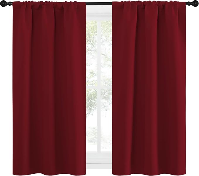 NICETOWN 50inch Curtains for Small Windows, Thermal Insulated Privacy Short - Image 2