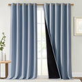 NICETOWN Full Shading Curtains for Windows, Vintage Blue, 70 inches W x 95 by NICETOWN