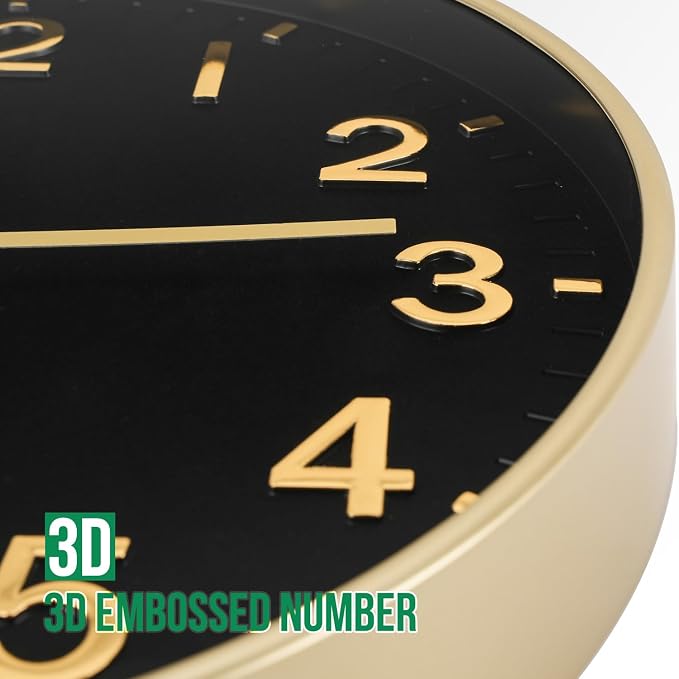 Wall Clock Modern Simple Quartz Decorative Clock Non-Ticking Silent Battery - Image 6