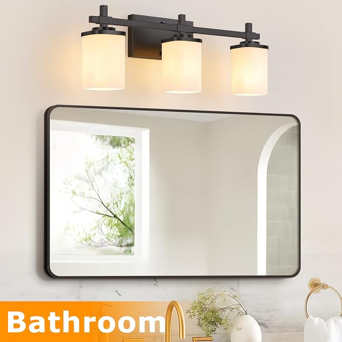 3-Lights Black Vanity Lights for Bathroom - Image 6