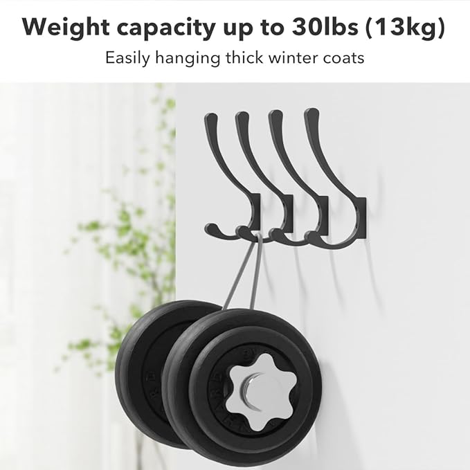saffruff Wall Mount Coat Hooks, Heavy Duty Metal Hooks - Image 6