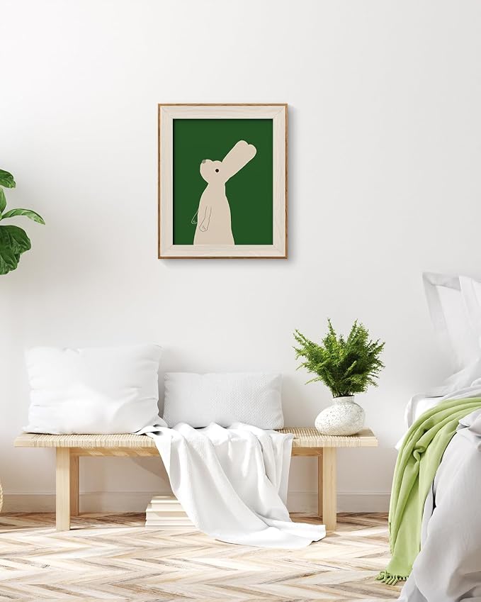 VIYYIEA Framed Wall Art for Living Room, Rabbit Canvas Prints, Easter Home Decor - Image 7