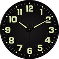 Glow in The Dark Wall Clock Non Ticking, 10 inch Silent Wall Clocks Battery by MABPEDO