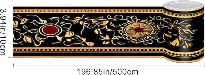 HOMETITUTE Wallpaper Border 4x196 Inch Peel and Stick Wall Border Wallpaper - Image 5