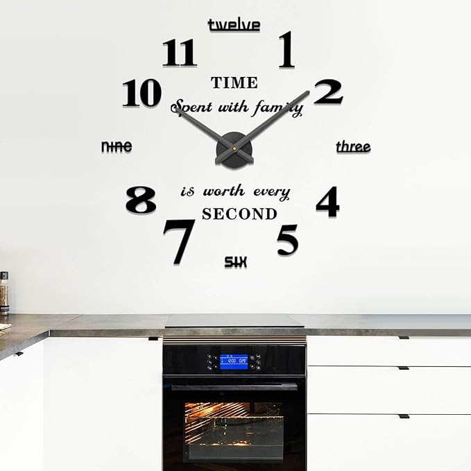 VANGOLD Large DIY Wall Clock Modern 3D Wall Clock - Image 8