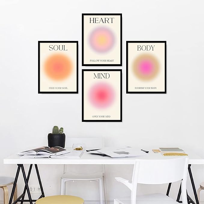 NCYEL 4 colorful abstract halo posters angel number positive energy - Image 4