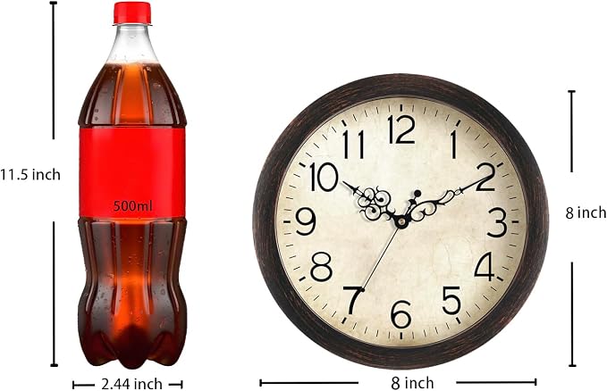 KECYET Wall Clock, Vintage Wall Clocks Battery Operated Quartz Silent - Image 4