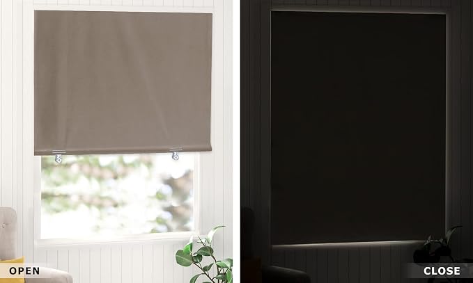 LazBlinds 100% Blackout Door Curtain, No Tools No Drill Cordless Blinds - Image 7