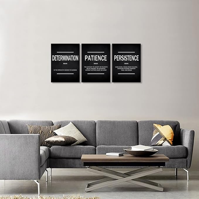 KAWAHONE Inspirational Quotes Wall Art, Motivational Determination Patience - Image 2
